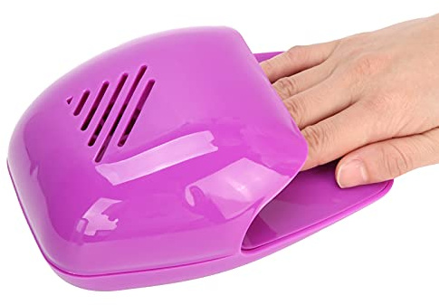 Nagel-Fächertrockner für Normalen Nagellack, Tragbarer Nageltrockner, Nail-Art-Lackmaschine, Schnell Trocknender Nagellack, Gel-Nageltrockner, Gebläse für Fingernägel und (Lila)
