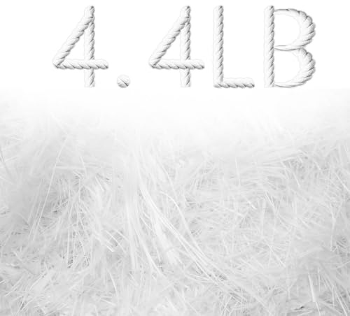 Lot de 2 additifs en fibre de verre pour béton, ciment et béton, fibre de verre de renforcement anti-infiltration pour jardin, bâtiment, mur, mélange de béton blanc, 3/4, 19 mm (2 kg)