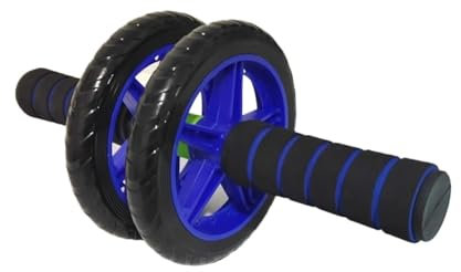 Bauchrad, Bauchroller, Heim-Fitnessgerät, manuelles Doppelrad, Bauchrad (blau)