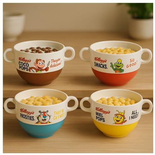 Riyashop Uppsättning med 6 frukostskålar i keramik – 6 x 300 ml – stora skålar för müsli och soppor – soppskål – stor skål – frukostskålar – soppskålar set – skålset – müsliskål keramik