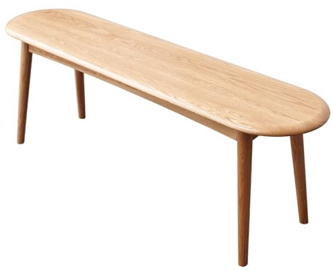 Massivholz Esszimmerbank Rustikal Eiche Eingangsbank für Wohnzimmer Küche 119 cm Original Holzfarbe