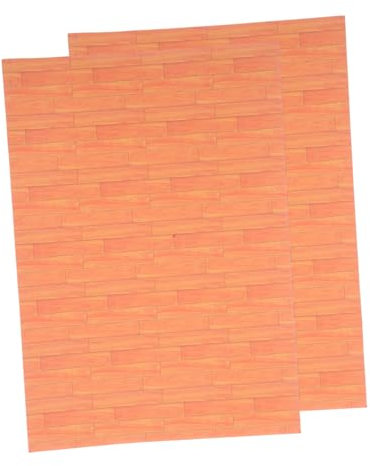 Gatuida 2sheets Self-adhesive Dollhouse Flooring Miniature House Decor Kitchen Bathroom Living Bedroom Floor Boards Tiles