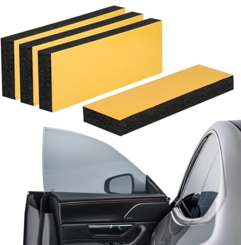 KEQAR Protezione della Parete del Garage, 4 Pezzi Paracolpi Auto, Impermeabile Ammortizzanti, Gommapiuma Adesiva per Muro, Portiere e Muro per Porte Auto, Garage e Carport