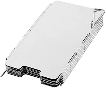 TOYANDONA Paravento per Fornello da Campeggio, Accessori per Campeggio, 9 Piastre Inserto e Paletta, per Trekking e Picnic