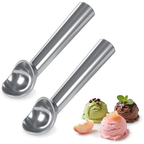 Nepfaivy Eisportionierer Eislöffel Portionierer 2 Stück - 18cm Eiskugelportionierer mit Antihaftbeschichtung, Leicht zu Reinigen, Robuster Eiskugelformer für Hart-Eiscreme, Gelato, Keksteig, Sorbet