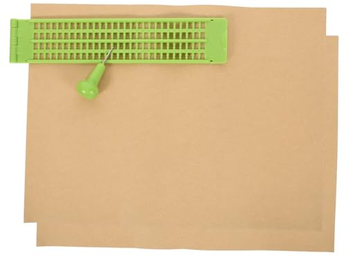 BAZEITFLOW Tavoletta Braille Punteruolo in Plastico Portatile e Resistente, Accessorio per Non Vedenti per Scrittura e Pratica