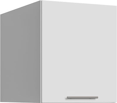 Forte WASHCAB 60 70, moderner Aufsatzschrank, 1-türig, Schrank zur Aufbewahrung von Putz- und Waschutensilien, Holzwerkstoff, Weiß, 49,8 cm breit x 58,5 cm hoch x 67,4 cm tief