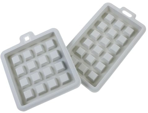 Moule Silicone Gaufre 2 Pièces en Silicone, Démoulage Facile, Réutilisable | Bleu, Forme Rectangulaire et Carrée, Usage la Cuisine et Restaurant, Nettoyage Simple, Lot Pratique