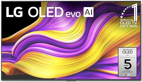 LG 55-Inch Class OLED evo AI 4K G5 Series Smart TV w/Dolby Atmos, Dolby Vision, HDR10, AI Super Upscaling 4K, Filmmaker Mode, Wow Orchestra, Alexa Built-in (OLED55G5WUA, 2025) (Renewed)