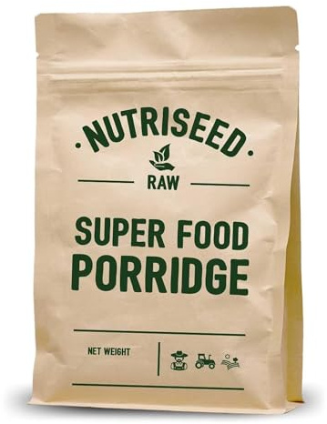 Nutriseed Superfood Porridge 1.5kg (45 Servings) - Combined with 4 Earth Grown Superfoods, 100% Natural, High Fibre, Vitamins, Minerals, & Antioxidants, Fuels Your Day, Vegan-Friendly
