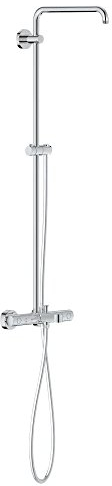 GROHE Euphoria System - Duschsystem mit Thermostat- Wannenbatterie (schwenkbarer Duscharm, Sicherheitssperre bei 38°), chrom, 26243000