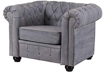 Chesterfield - Sillón de biblioteca (piel, acolchado), diseño de Palazzo