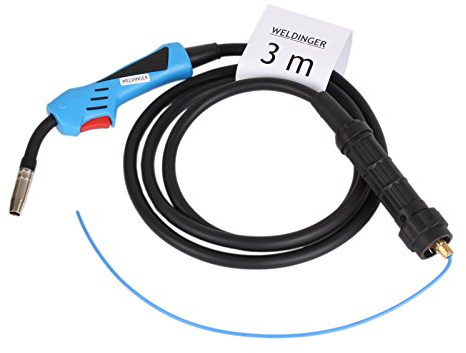WELDINGER MIG/MAG-Schlauchpaket MB150 3 m ALU/V2A mit Teflonseele Eurozentralanschluss