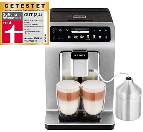 Krups - yy4132fd - Robot caf‚ 15bars titane + pot … lait inox evidence plus
