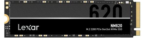 Lexar NM620 SSD 1 TB intern M.2 2280 PCIe 3.0 x4 NVMe 1 3D TLC NAND Gen3x4 3300 MB/s Lesen 3000 Schreiben