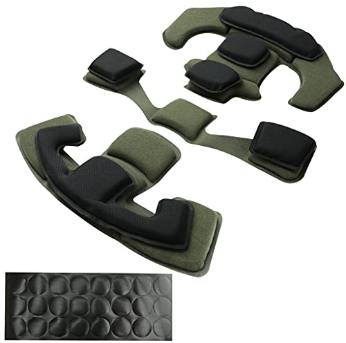 Yzpacc Tactical Helmet Padding Kit, Universal Ersatz Helm Internal Memory Foam Padding Kit Schutzmatte für ACH Mich FMA EXF Cycle Bicycle Motorcycle