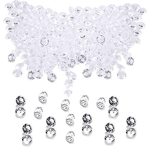 4000 PCS Acrylic Diamonds, 4.5 mm Scatter Crystals Clear Rhinestones Vase Fillers Crystal Decorative Glass Diamonds Wedding Crystals Confetti Acrylic Gems Diamond Wedding Table Decorations for Tables