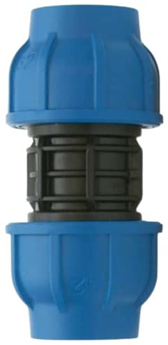 acquaverde Manicotto a Compressione Raccordo PN16 Connettore ad Alta Pressione per Tubi e Sistemi Irrigazione, Nero - Orto Facile (1, 25 x 25 mm)