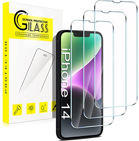 Ecenone Schutzfolie kompatibel iPhone 14/ iPhone 13/ iPhone 13 pro(6.1 Zoll) [3 Stück] [9H Härte,Blasenfrei, Kratzfest] Displayschutzfolie für iPhone 14/ iPhone 13/ iPhone 13 pro