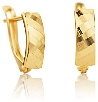 PRINS JEWELS 9 Karat 375 Gold Ohrringe Creolen Gelbgold Glänzend – EP02