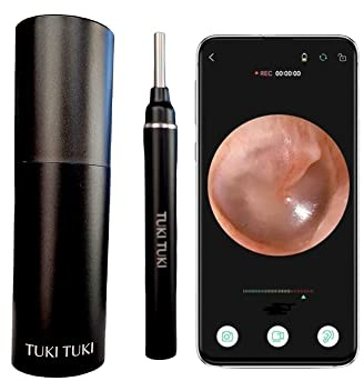 TUKITUKI Limpiador de oidos, Otoscopio digital con camara 5MillonPixels HD WIFI, Kit limpieza oidos Limpiador de cera, Ear cleaner, Limpiador de oídos, Endoscopio compatible iPhone Android