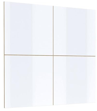 PRICE FACTORY just for you Panneaux muraux décoratifs Blanc Brillant sur Support Fond chêne. Collection Clara