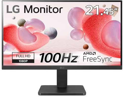 LG Electronics Monitor 22MR410-B, 22 Inch, Full HD 1080p, 100Hz, 5ms GtG, VA Panel, AMD FreeSync, Smart Energy Saving, Anti-Glare, HDMI, Matte Black