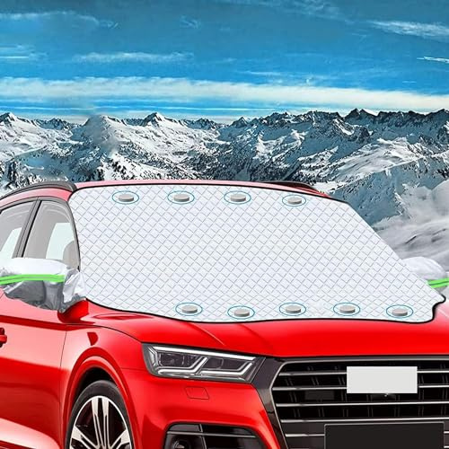 DAYKET Frontscheibe Abdeckung Winter für VW T5 mit 9 Magnet Frostschutz Auto Frontscheibe Scheibenabdeckung,B/157 * 126CM