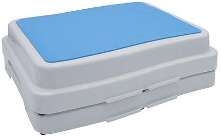 Stapelbart steg, vit, 50 x 40 cm – set om 2 – halkfri badrumspall – dusch, instegshjälp, badkar, uppstigningspall, högsteg, stegpall, halkfri för äldre och barn