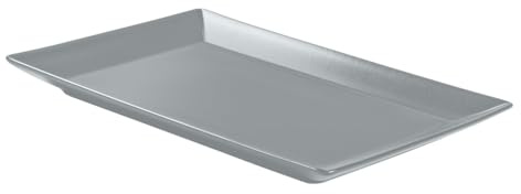 METRO Professional Plato Macario llano, cerámica de gres, 30 x 20 cm, rectangular, gris, 6 unidades
