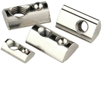 10/100 Stück Nutenstein M3 M4 M5 M6 M8 Roll-in-Feder-T-Mutter mit Kugel für Aluminium-Extrusionsprofil EU 20/30/40/45 Serie-40-M6 15 Stück