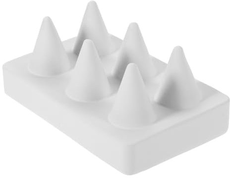 Cabilock Sechs-Finger-Präsentationsständer, Ringorganizer, Turm, Ringaufbewahrung, Organizer, Ringaufbewahrung, Kunstharz, Kegel, Ringhalter, Ringständer, Handringhalter