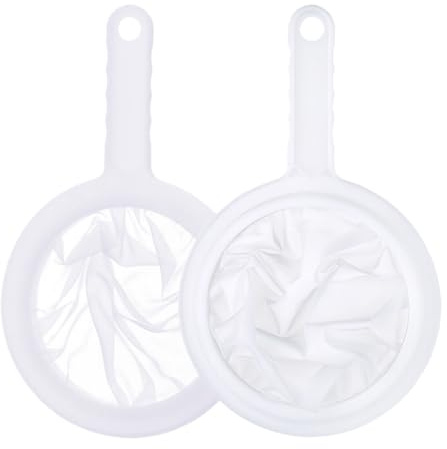RDNKVB 2pcs Colador fino Colador fino con asa Colador de malla 200/400 Colador de malla fina Colador de jugo fino Colador de alimentos Colador de paso Colador doméstico Colador manual