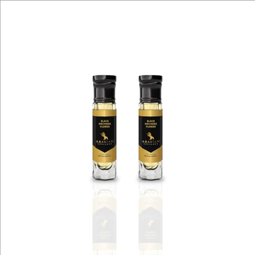 Arabian Opulence FR44 BLACK ORCHIDEE FLOWER Roll-on Perfume Oil | Concentrated Fragrance Body Oil | Long Lasting Oil Based Perfume for Women | Travel Size Alcohol-Free Bottle (6ML, 2 Pack)