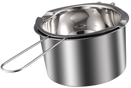 SHOWERORO Olla para Baño María 400ml De Acero Inoxidable Crisol De Chocolate y Cera Mini Derretidor De Mantequilla y Queso Cocina Fácil Utensilios De Repostería