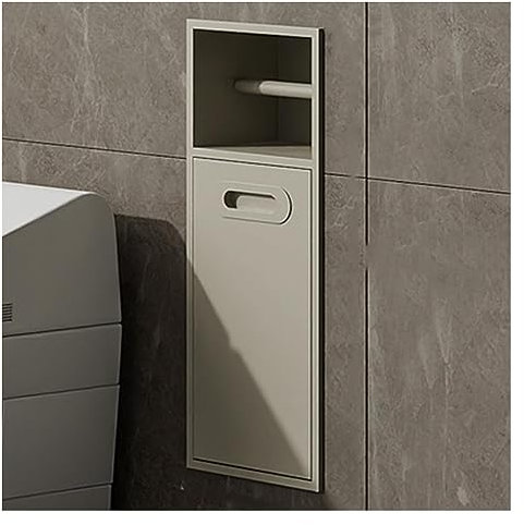Nicchia per Doccia in Acciaio Inox Nicchia per Doccia in Acciaio Inox, Porta Carta igienica da Incasso, Porta pattumiera Incorporato per Soggiorno, Cucina, Bagno