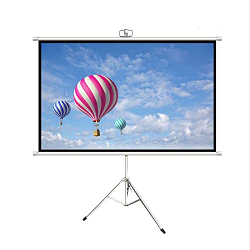 SnamicE Pantalla de proyector con trípode 4:3/16:9 HD Pantalla de Cine portátil Plegable Pantalla de proyector Interior y Exterior sin Arrugas, para Cine en casa, conferencias, presentacio,84inch 4:3