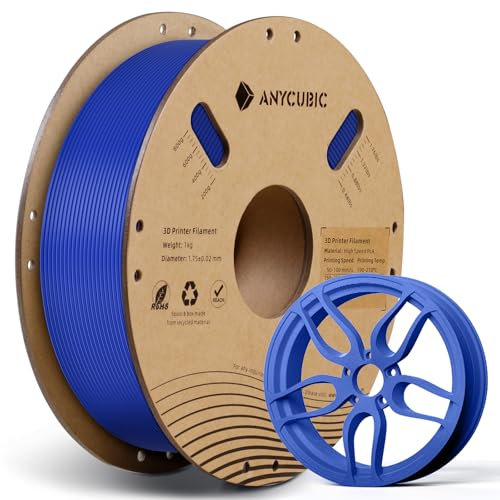 ANYCUBIC Hohe Geschwindigkeit PLA Filament 1.75mm, Bis zu 600 mm/s High Speed 3D Drucker Filament, Intelligente Identifikation, HS PLA Blau