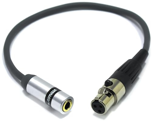 VITALCO Mini XLR Buchse auf 3.5mm Mini Klinke Weiblich Adapter - 3-poliges Mikrofon Audio Kabel