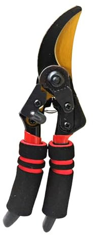 Forbici da giardino, forbici da giardino in acciaio al carbonio, con manico morbido per piante floreali, tagliaerbe, forbici per piante