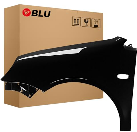 BLU Kotflügel Passend für Volkswagen Polo 9N IV 4 LC9Z Links Schwarz | 2001-2005 | Vorderseite Vorne | Lackiert | Einbaufertig