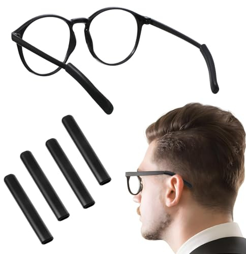 Brillenbügel Silikon, Rutschstopp Brillen Ohrpolster, 4 Stück Silikon Brillenbügel Überzug, Weiche Brillen-Ohrpolster, Universal-Brillenbügel Überzüge Für Sonnenbrillen Lesebrillen Brillen