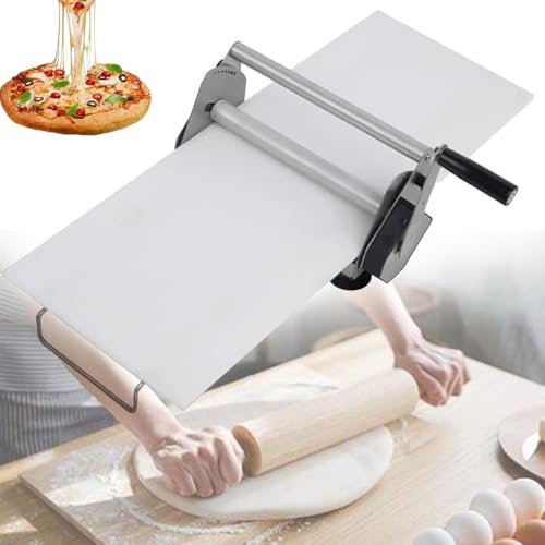 Macchina sfogliatrice pieghevole – Stendipasta manuale con spessore regolabile, taglieri per pizza, croissant, pasticceria e fondente,Rs201