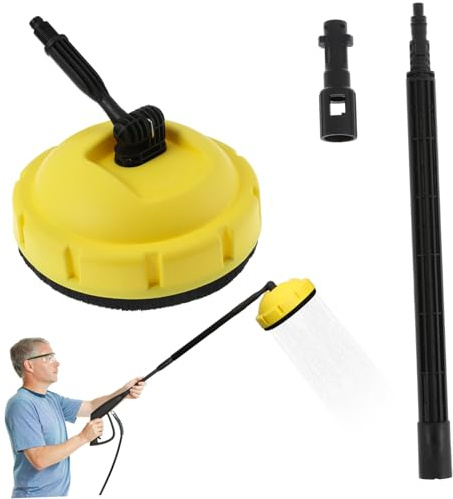 Hemobllo Lavadora Coches con Cepillo Hidrolavadora de Alta Presión Limpiador Superficies Presión con Mango Ergonómico para Patios Garajes y Vehículos Accesorio Rotativo Potente para