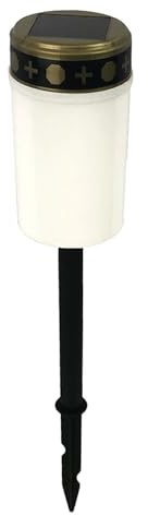 Luz Solar Para Tumba LED - Lámpara De Cementerio Sin Llama Resistente A La Intemperie, Luz Solar Para Decoración De Tumbas, Luces Conmemorativas De Bajo Consumo Con Sensor Crepuscular | Cementerio Jar