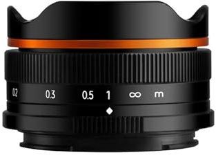 Lente， Compatible con el Objetivo Ojo de pez de Enfoque Manual Sony E-Mount 10mm F5.6 APS-C ZV-E10 A6400 EF-M Z(Black,EF-M)