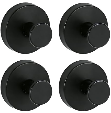 ADTO Drill-Free Suction Cup Hooks for Shower, 4 Pack Removable Towel Hooks for Bathroom Window Glass Door Wall RV, Wreath Hook for Hanging, Metal Towel Hooks Shower Hooks, Bathroom Decor Accessories