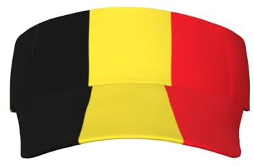 Viseras Bandera Belga Bélgica Gorras Protección UV Visor Cap Ajustable Gorra De Golf para Running Ciclismo Adulto
