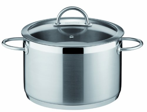 Tescoma 779028 Vision Casseruola con Coperchio, Acciaio Inossidabile, Argento, 28 cm, 11 l