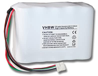 vhbw batteria compatibile con Logitech Squeezebox Radio XR0001 (2000mAh, 12V, NiMH) - Sostituisce 533-000050, HRMR15/51, NT210AAHCB10YMXZ